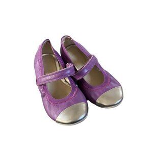 Clark's Mary Janes Purple Silver Size 7.5